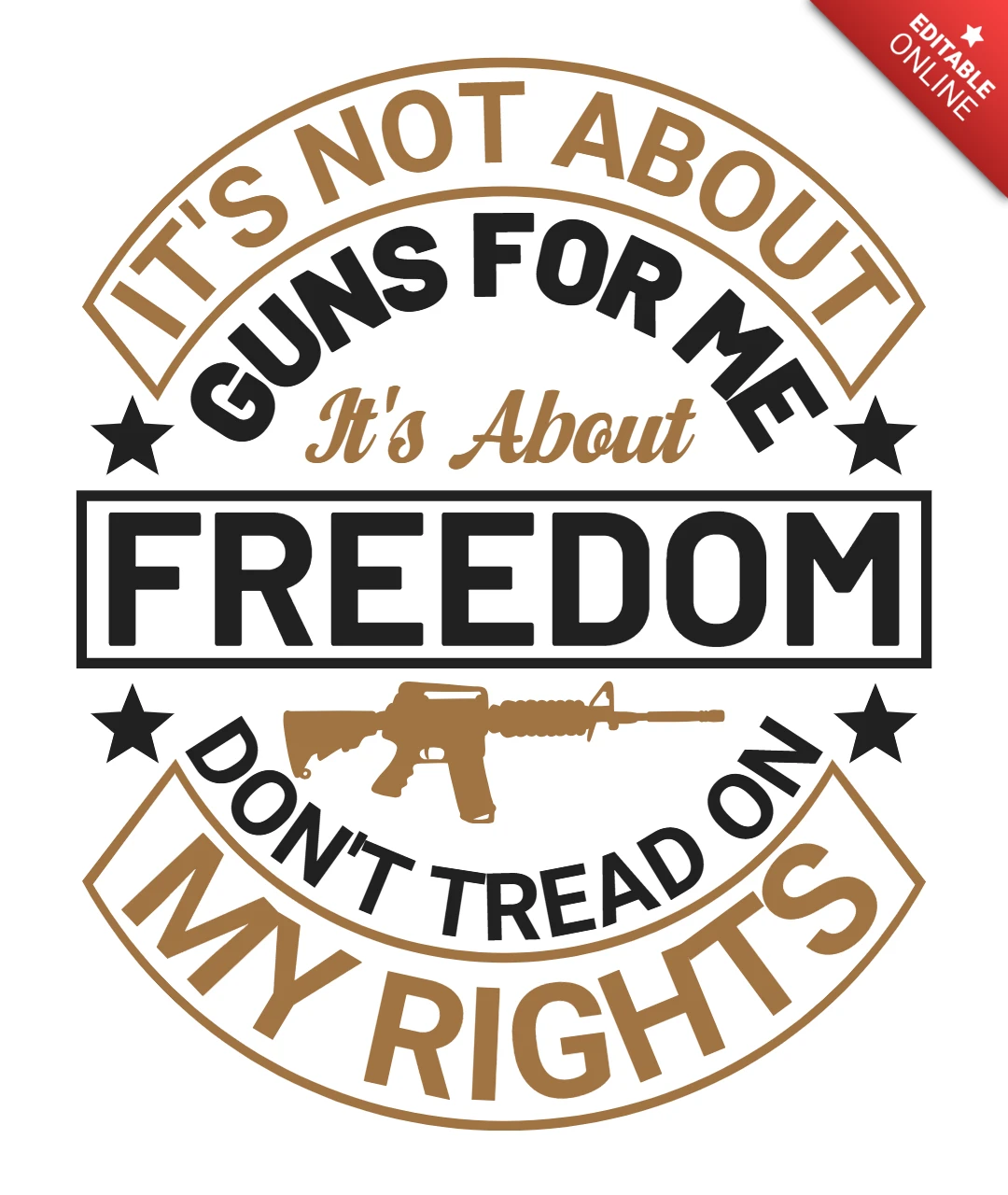 Freedom Rights Graphic Design Template with Bold Typography
