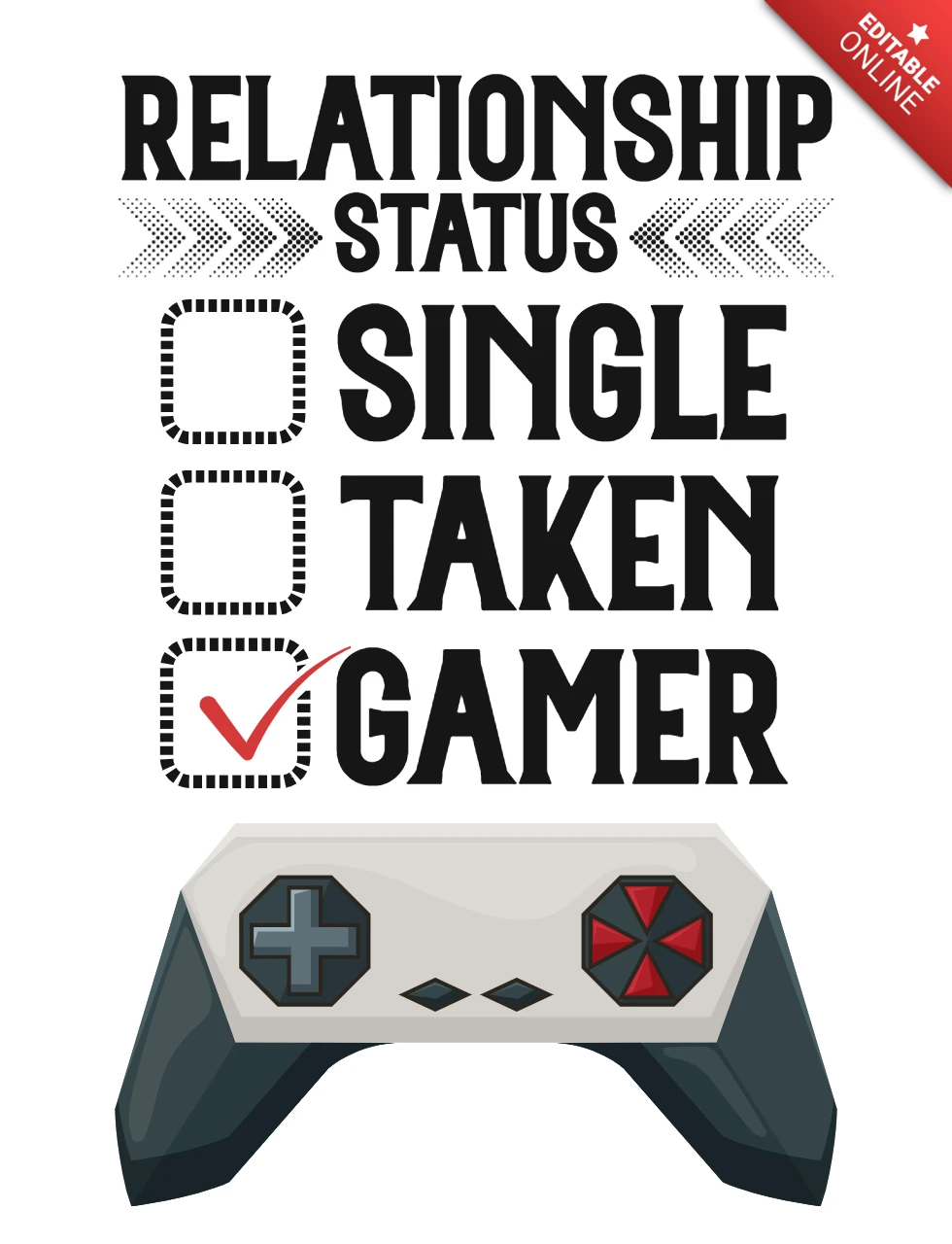 Gaming Relationship Status Design Template: Fun and Playful Style