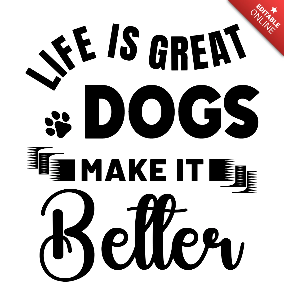 偉大な犬はより良い引用Tシャツのデザインテンプレートを作成します。