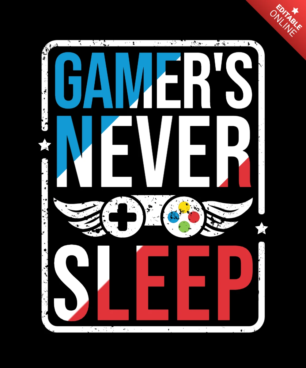 Gaming T-shirt Design Template