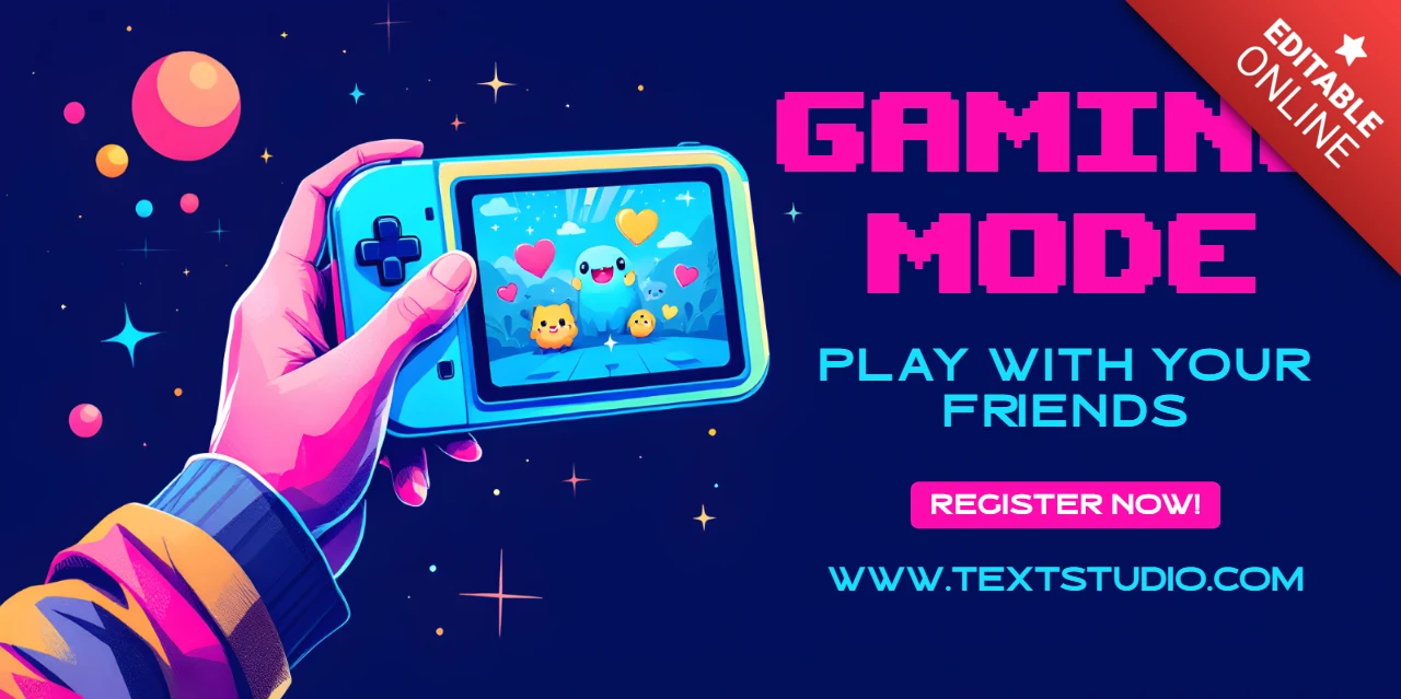 Retro gaming modus ontwerpsjabloon voor evenementpromotie