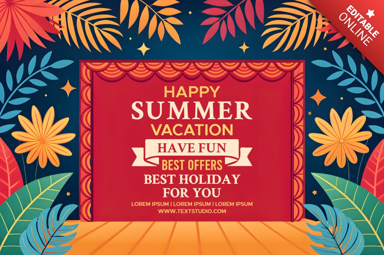 Template di design per vacanze estive vivaci per offerte entusiasmanti