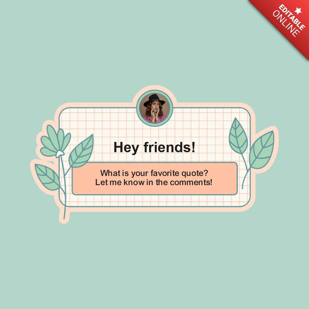 Friendly Message Vintage Instagram Post Design Template