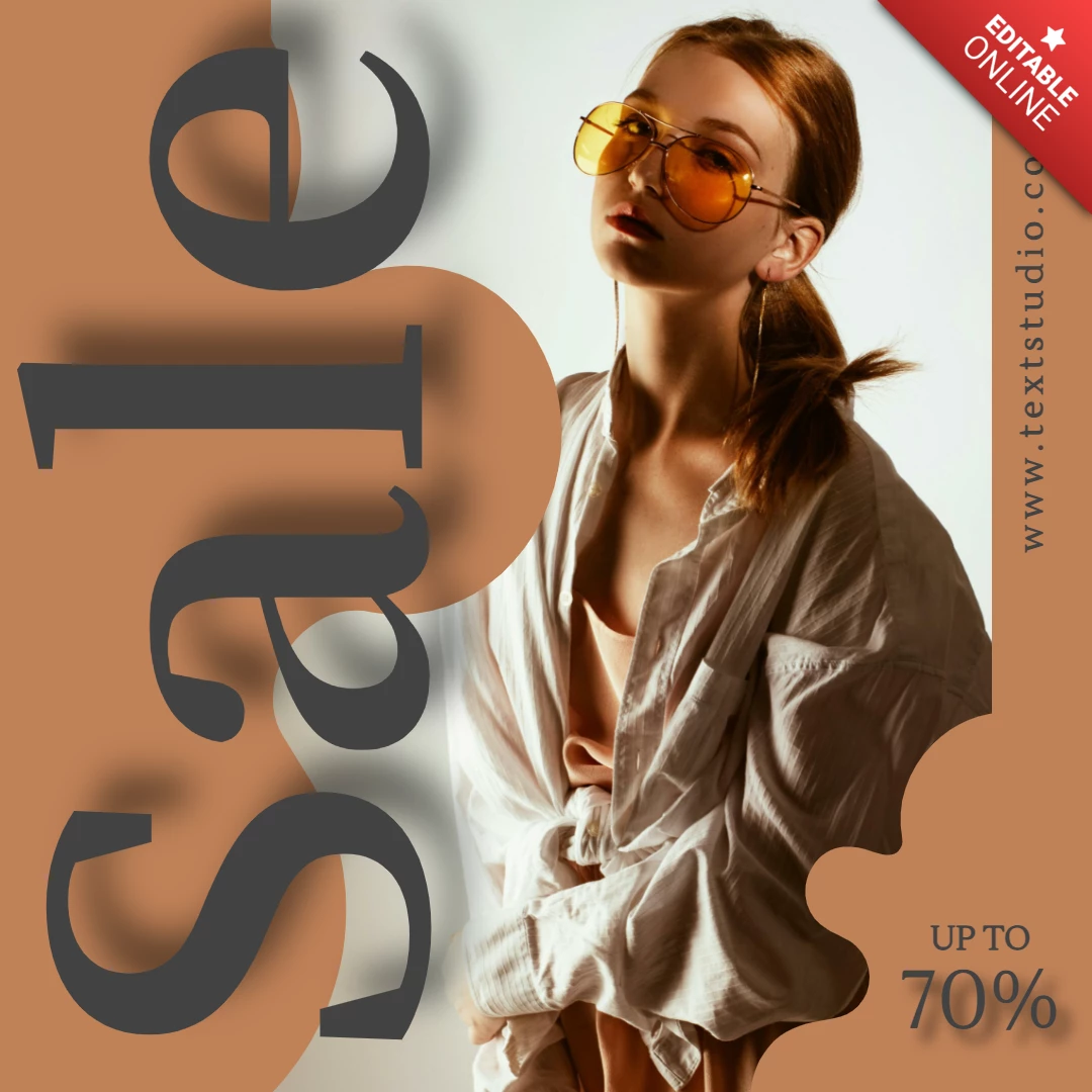 Brown And Cream Modern Sale Women's Fashion Instagram Post