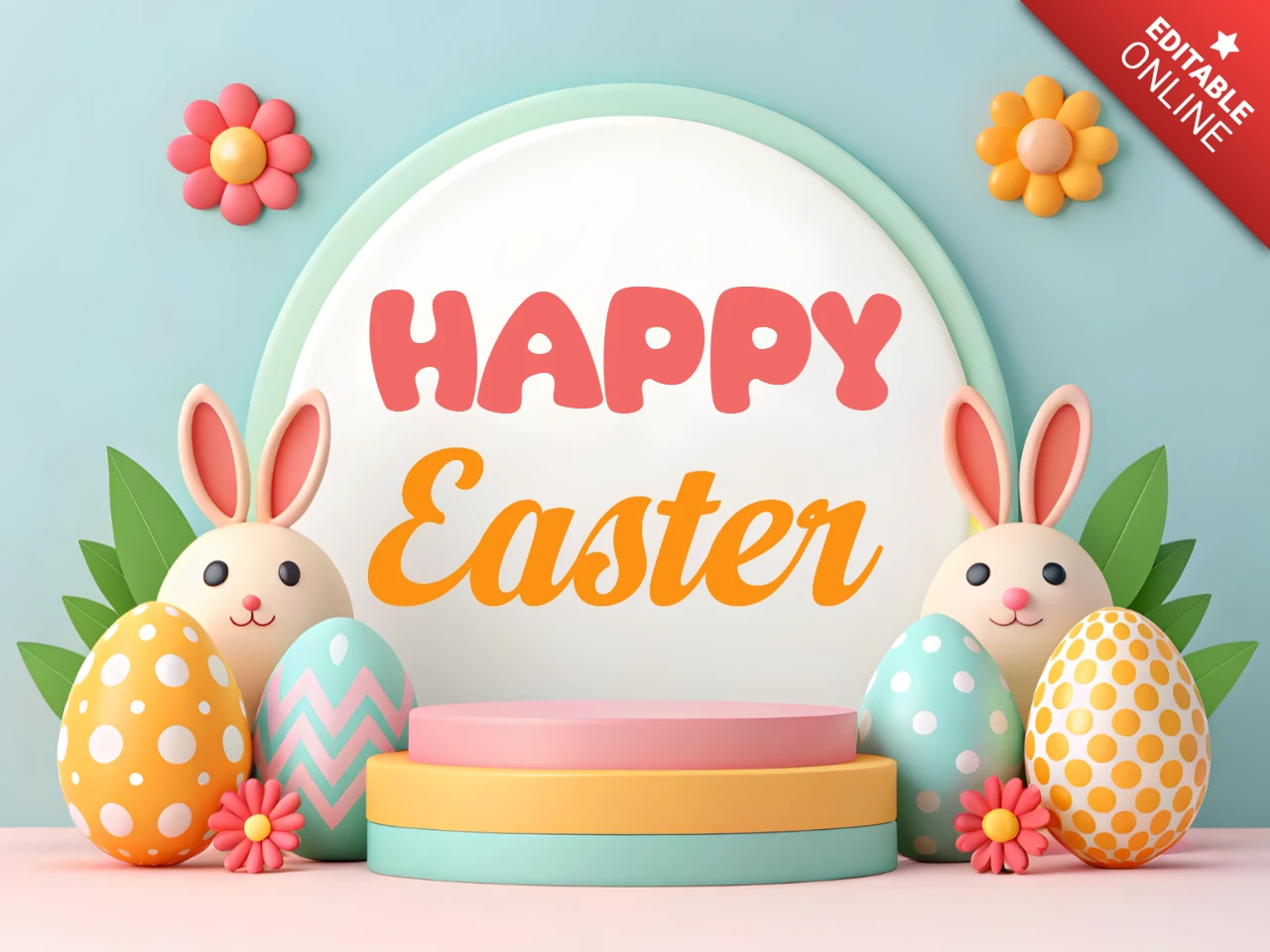 Colorful Easter Celebration Design Template for Festive Greetings