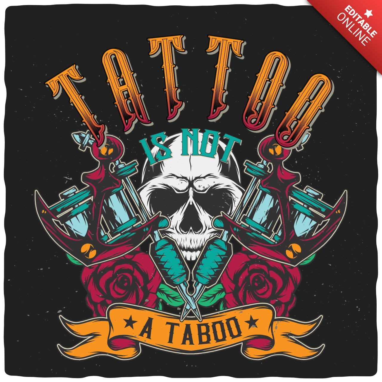 Tattoo is Not A Taboo T-shirt Design Template