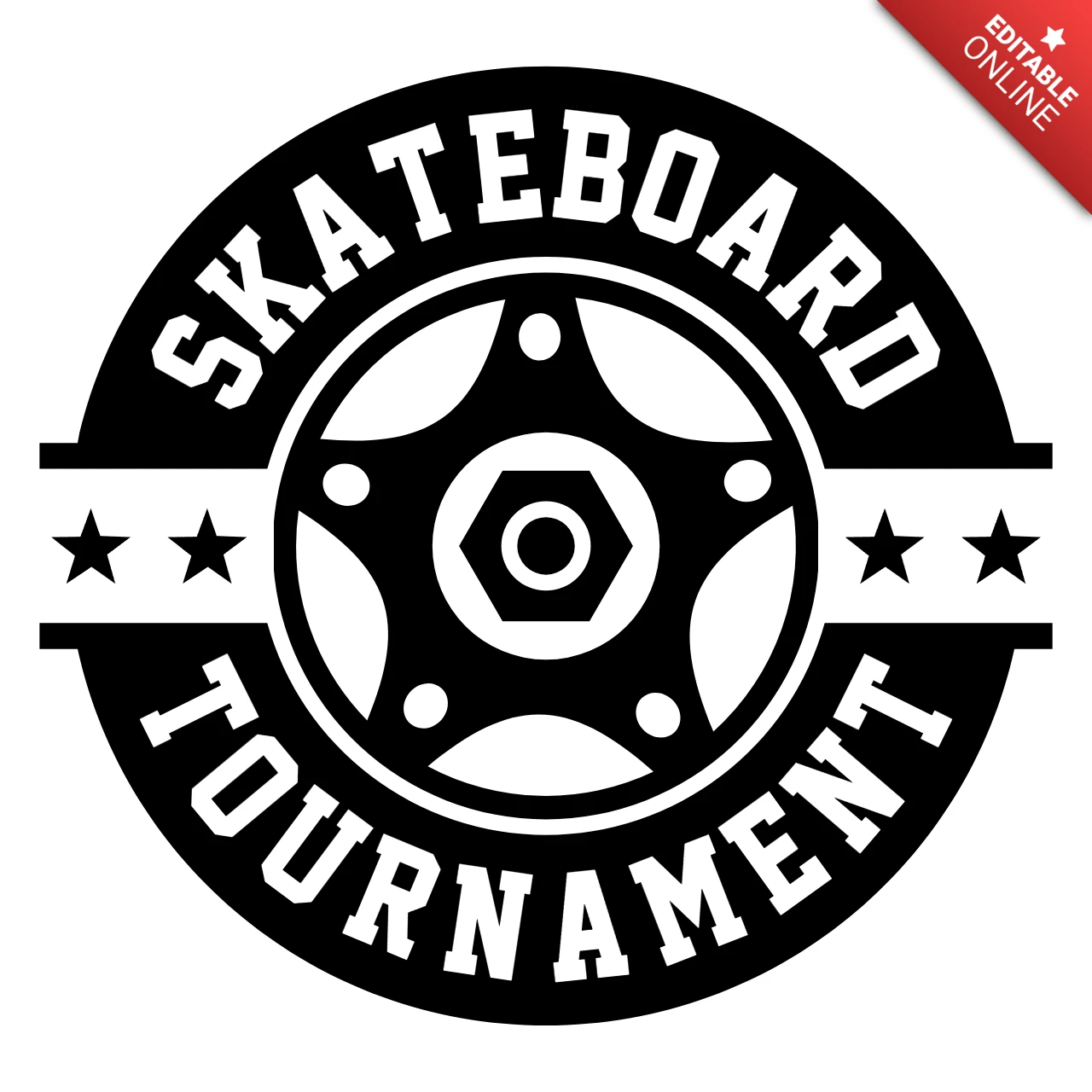 Skateboard Turnier Logo Design Vorlage