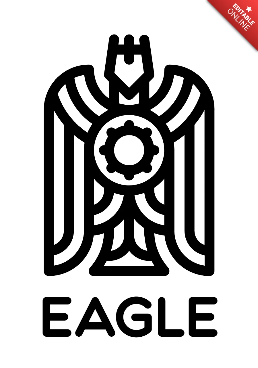 Modèle de logo de l'aigle noir