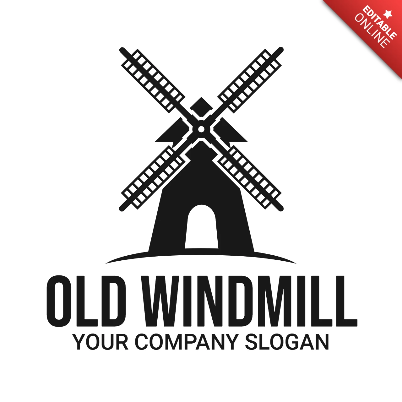 Oude windmolen ontwerpsjabloon