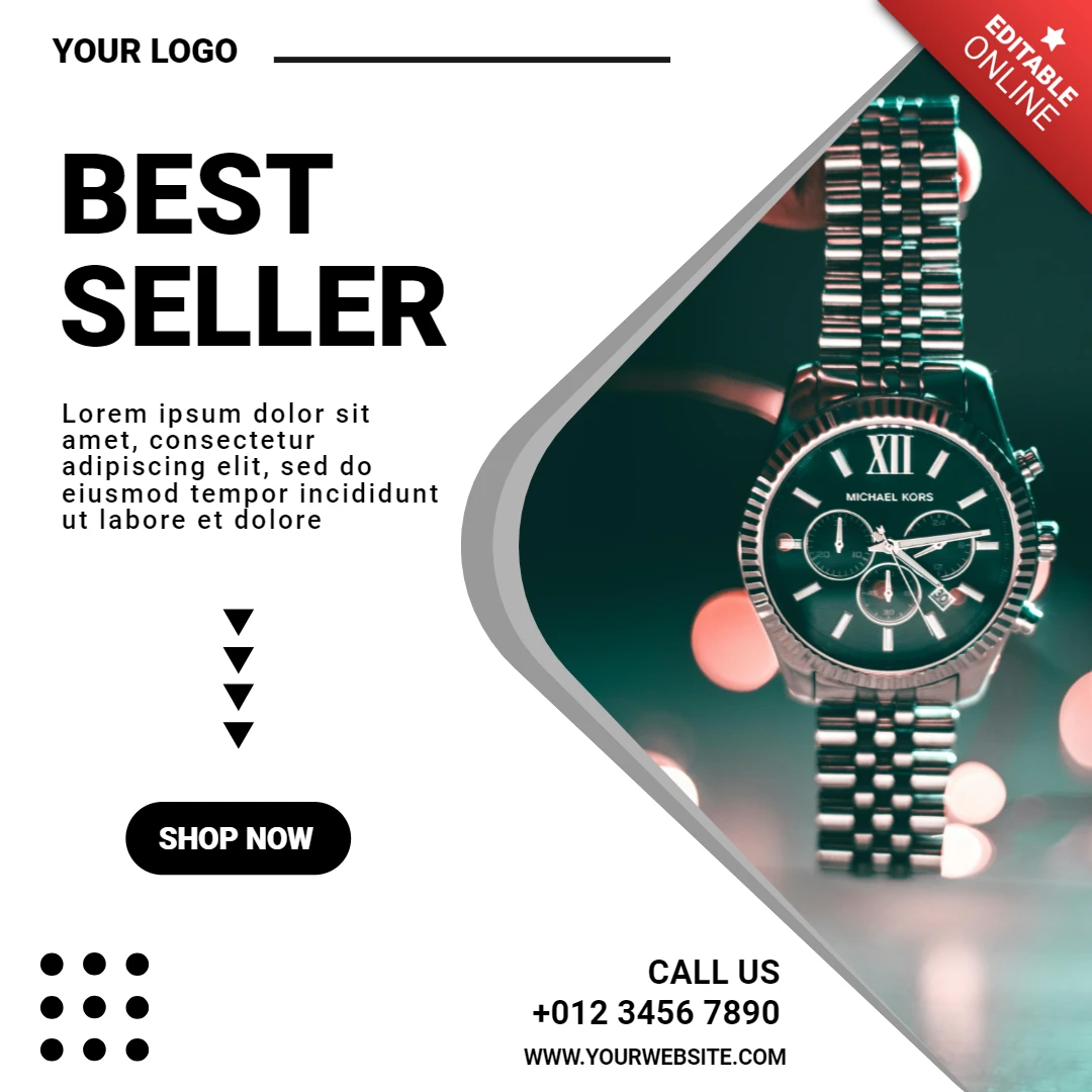 Old money watch shop instagram post design template