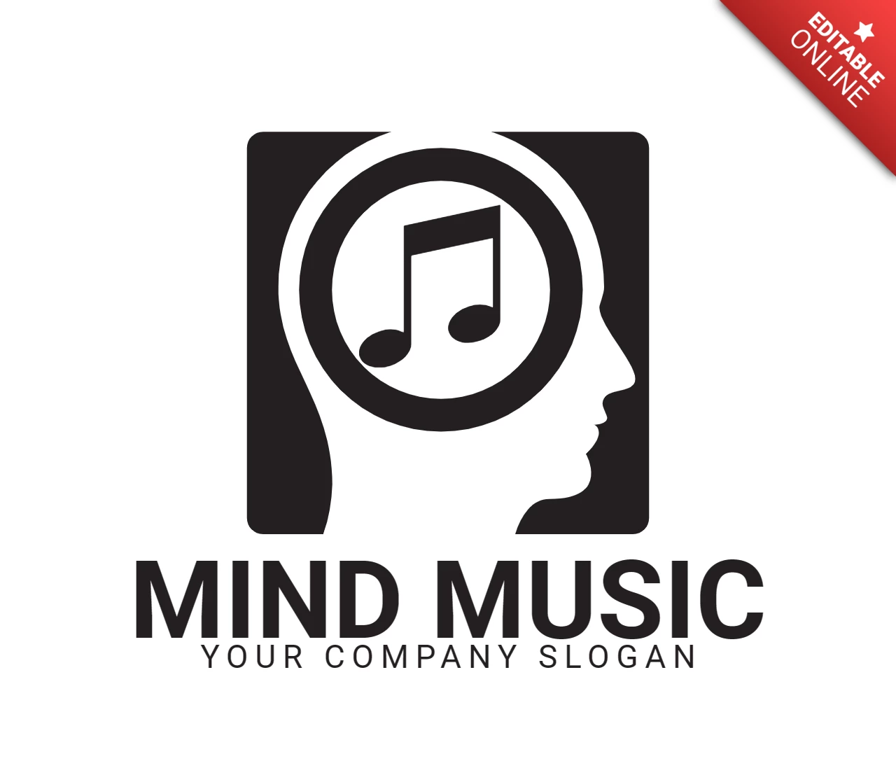 Mind Music Logo Design Template