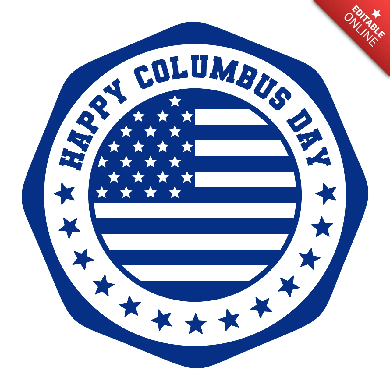 Modello di design Happy Columbus Day
