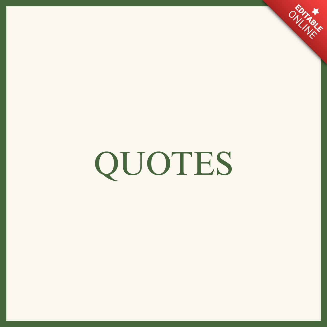 Minimalist Framed Quotes Instagram Post Design Template