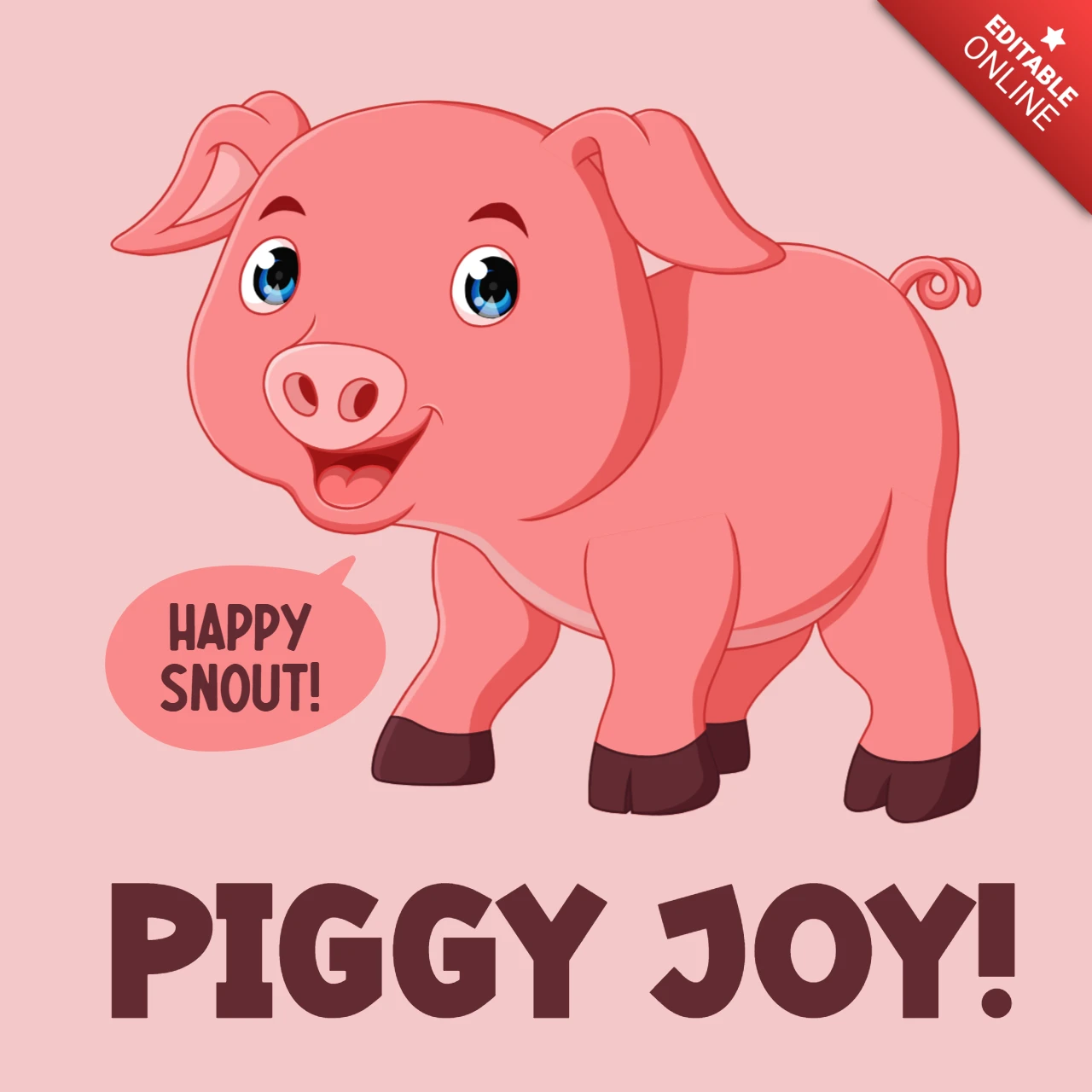 Piggy Joy Design Template for Fun and Playful Kids Projects