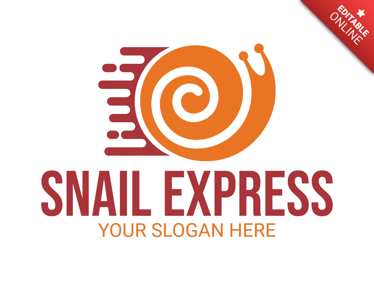 Schnecke express logo entwurfsvorlage