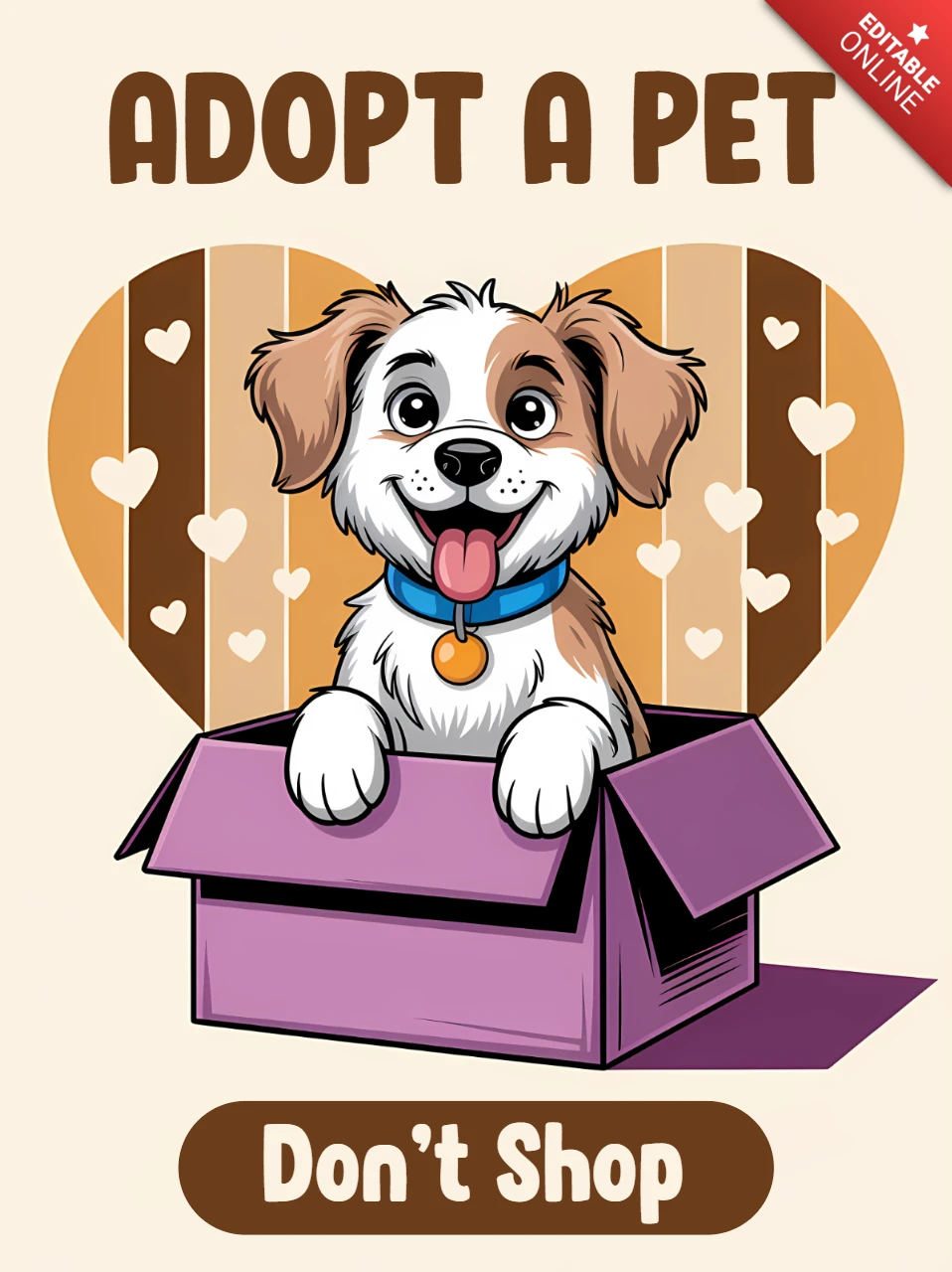 Playful Pet Adoption Design Template for Posters