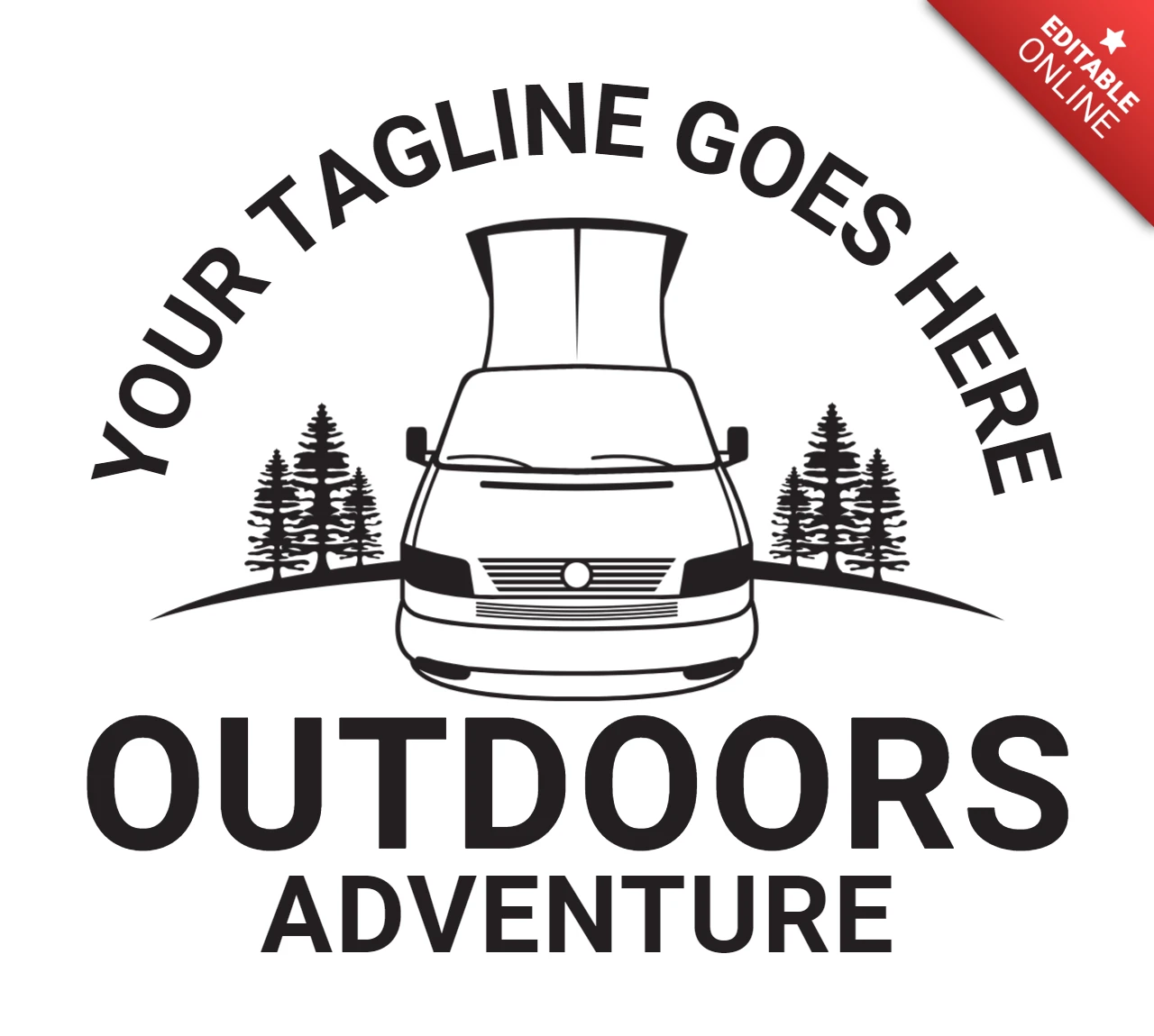 Outdoor abenteuer logo design vorlage