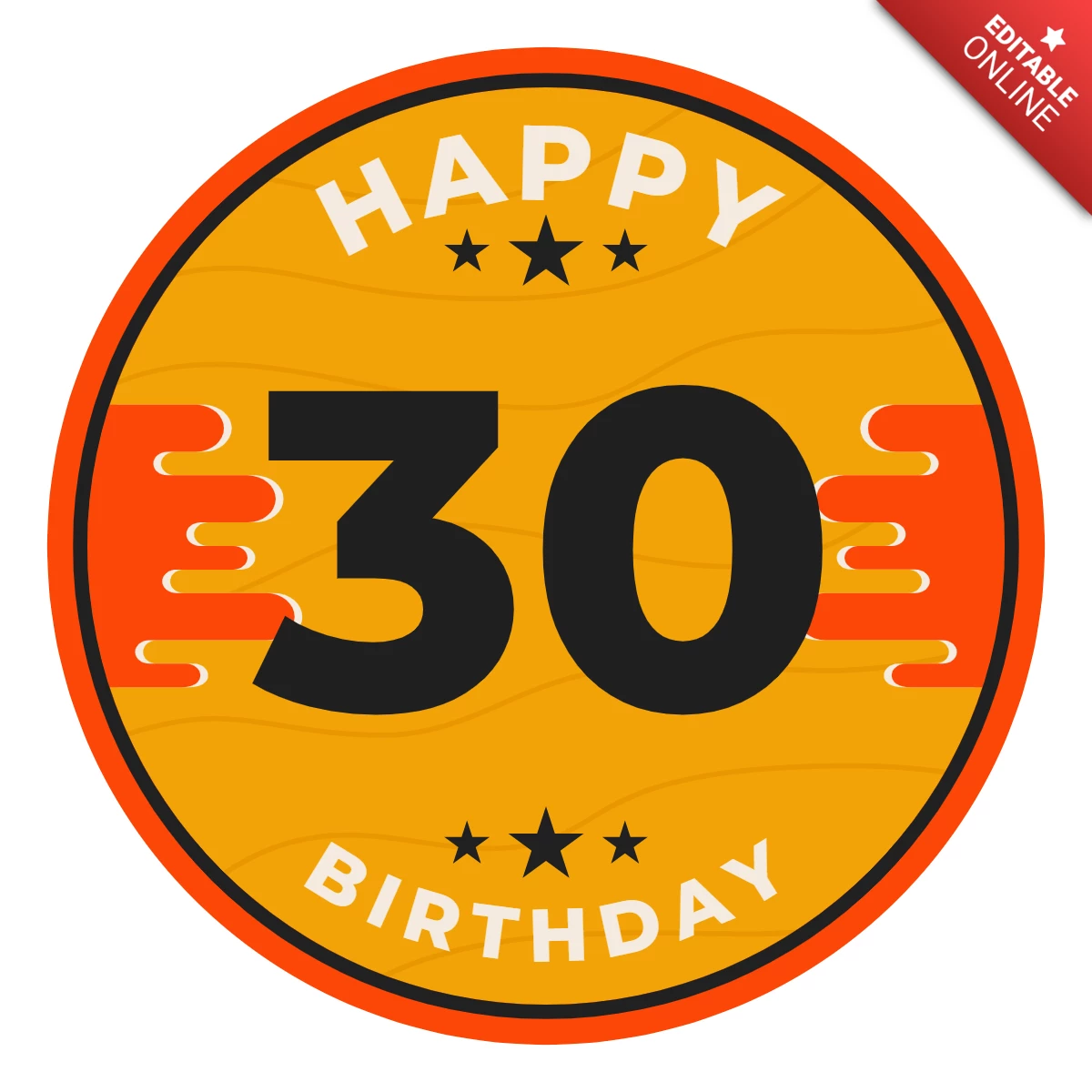 Happy Anniversary Badge Template Design
