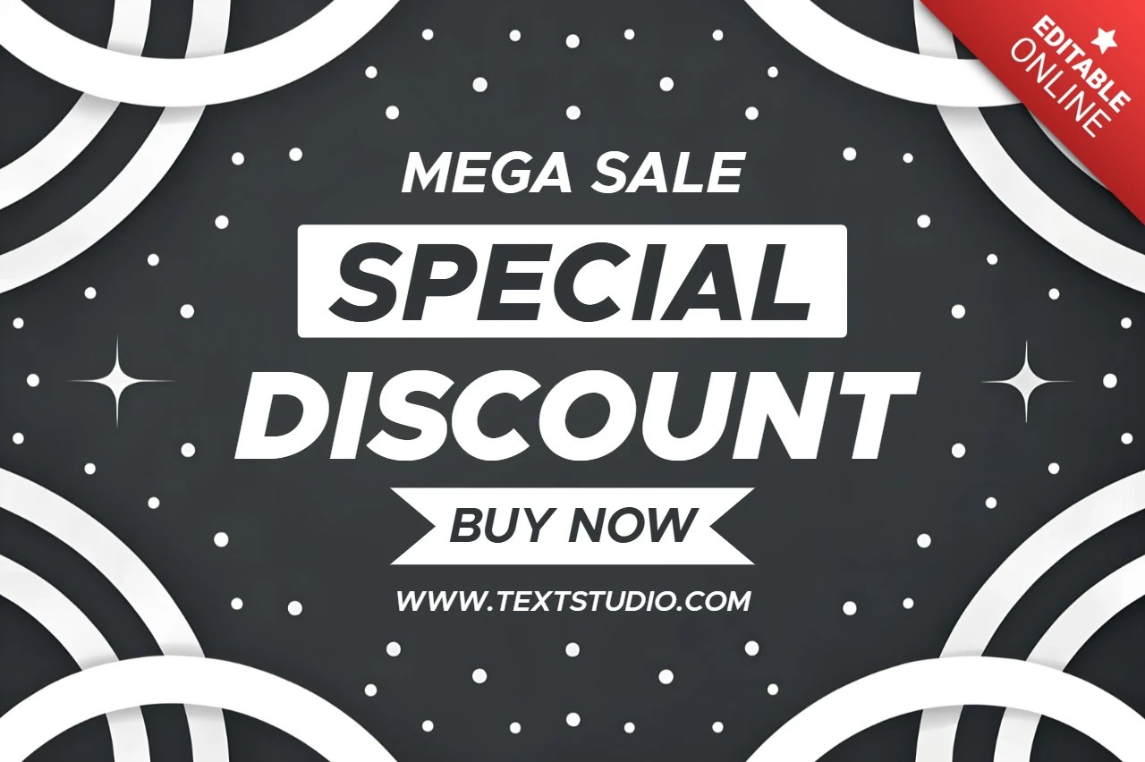 Modernes Rabatt-Promo-Template mit fetter Typografie für Verkaufsflyer