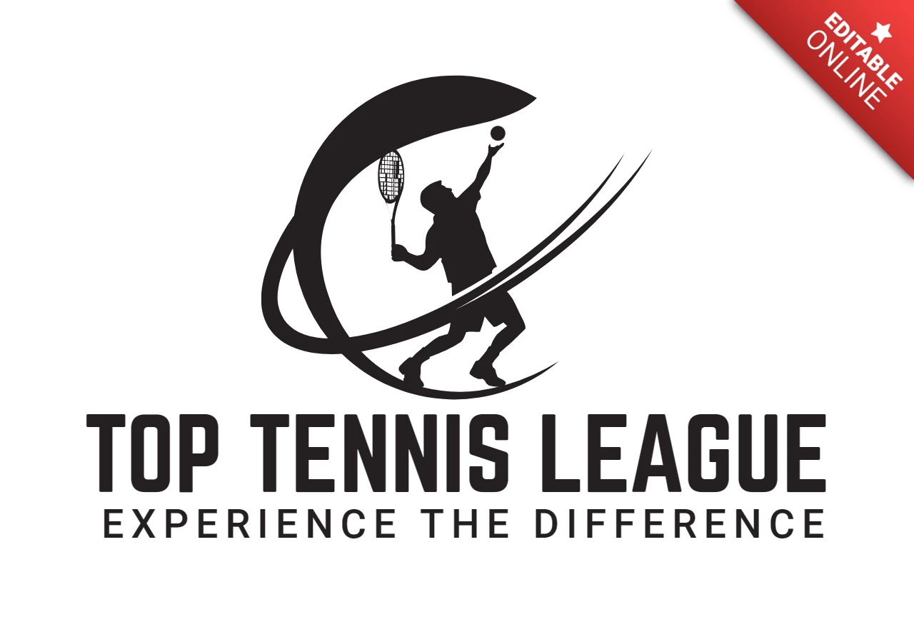 Designvorlage für das Top-Sportlogo von Tennisturnieren