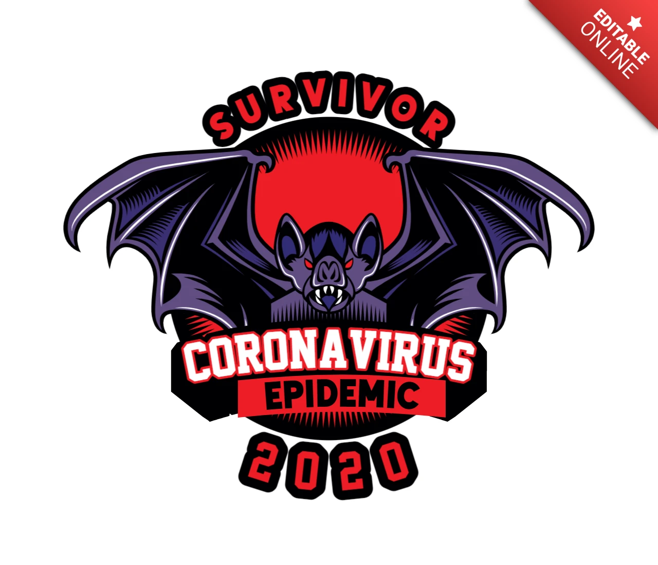 Coronavirus Epidemic T-shirt Design Template
