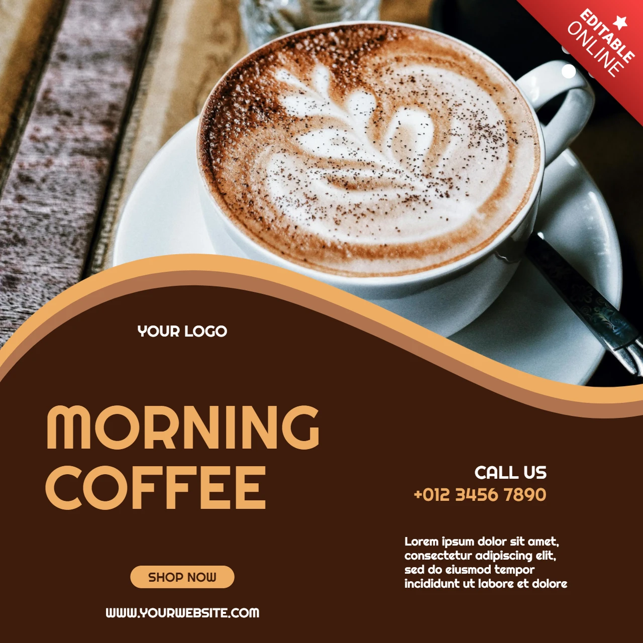 Barista Promotion Social Media Post Design Vorlage