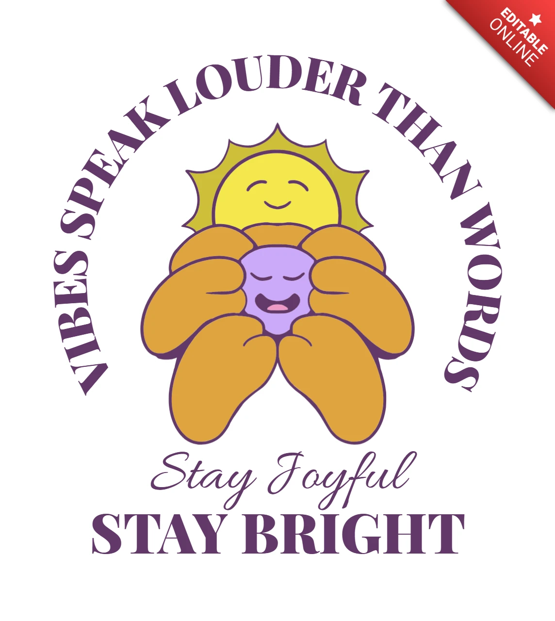 Joyful Vibes Graphic Template for Positive Messaging Design