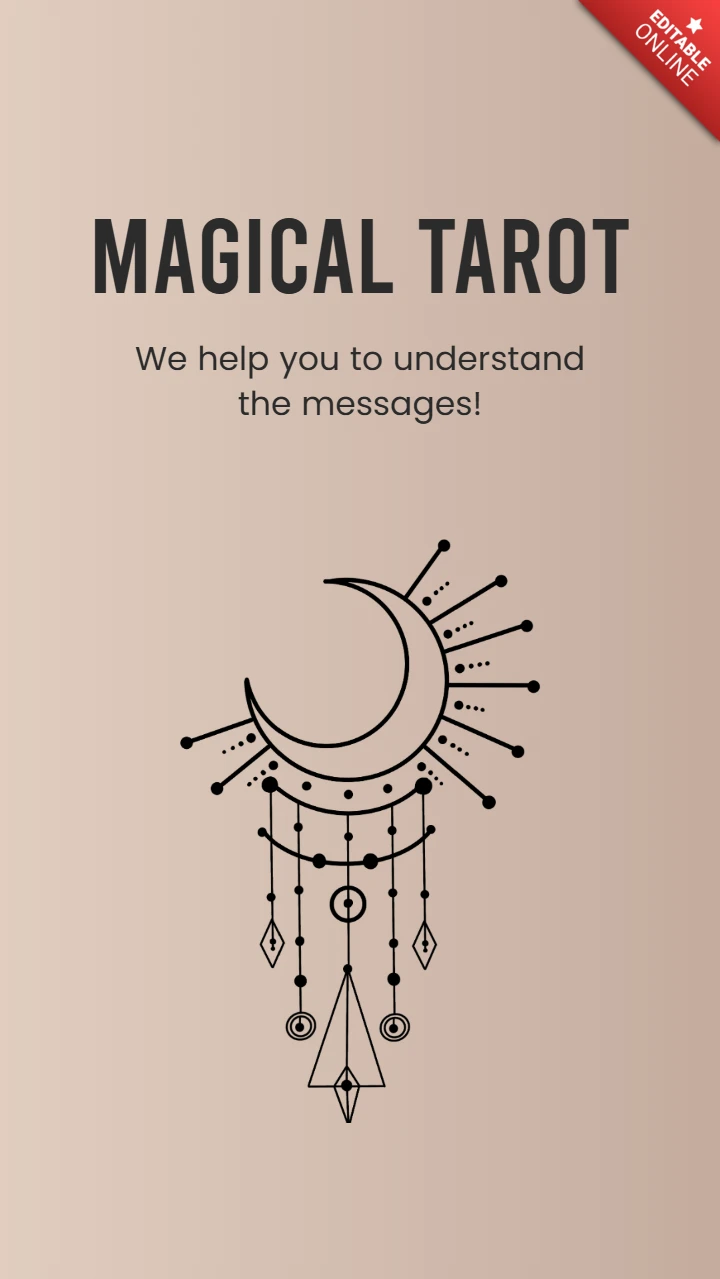 Mystical Tarot Reading Services Instagram Story Post Design Template