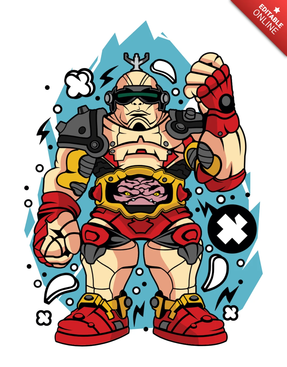 Tortues ninja krang, personnage de dessin animé, modèle
