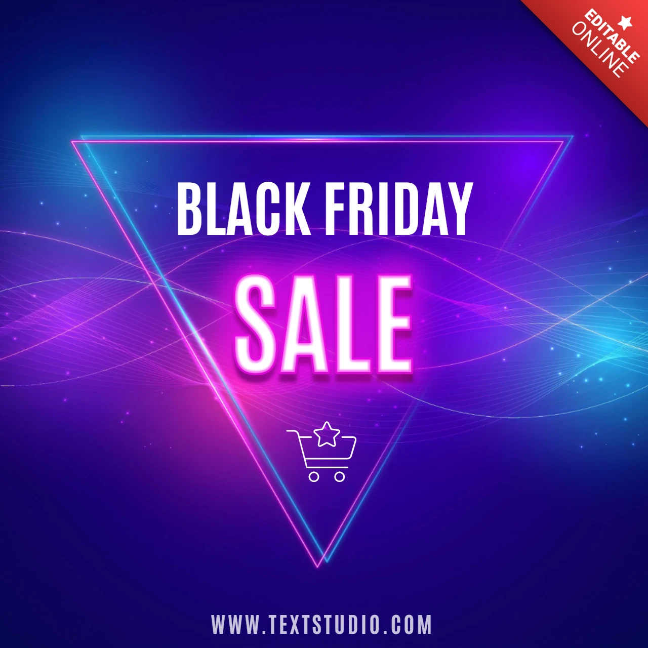 Vibrant Neon Black Friday Sale Banner Template