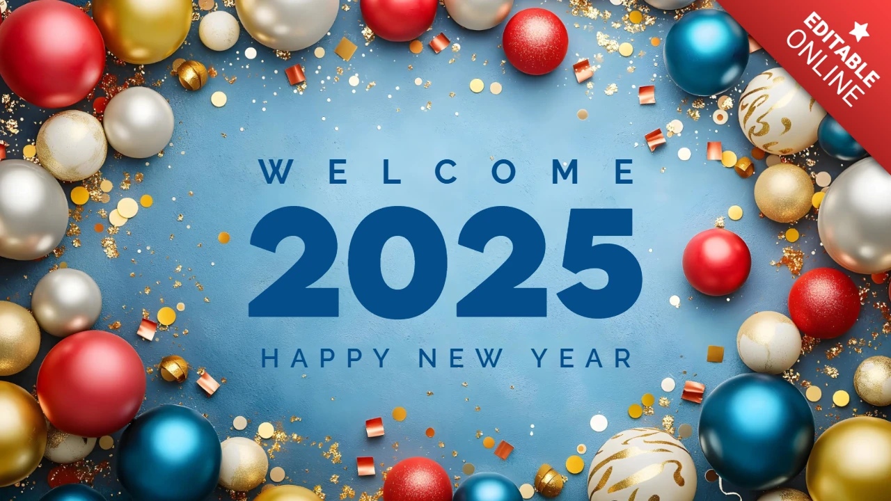 2025 elegant nieuw jaar vuurwerk instagram post ontwerpsjabloon