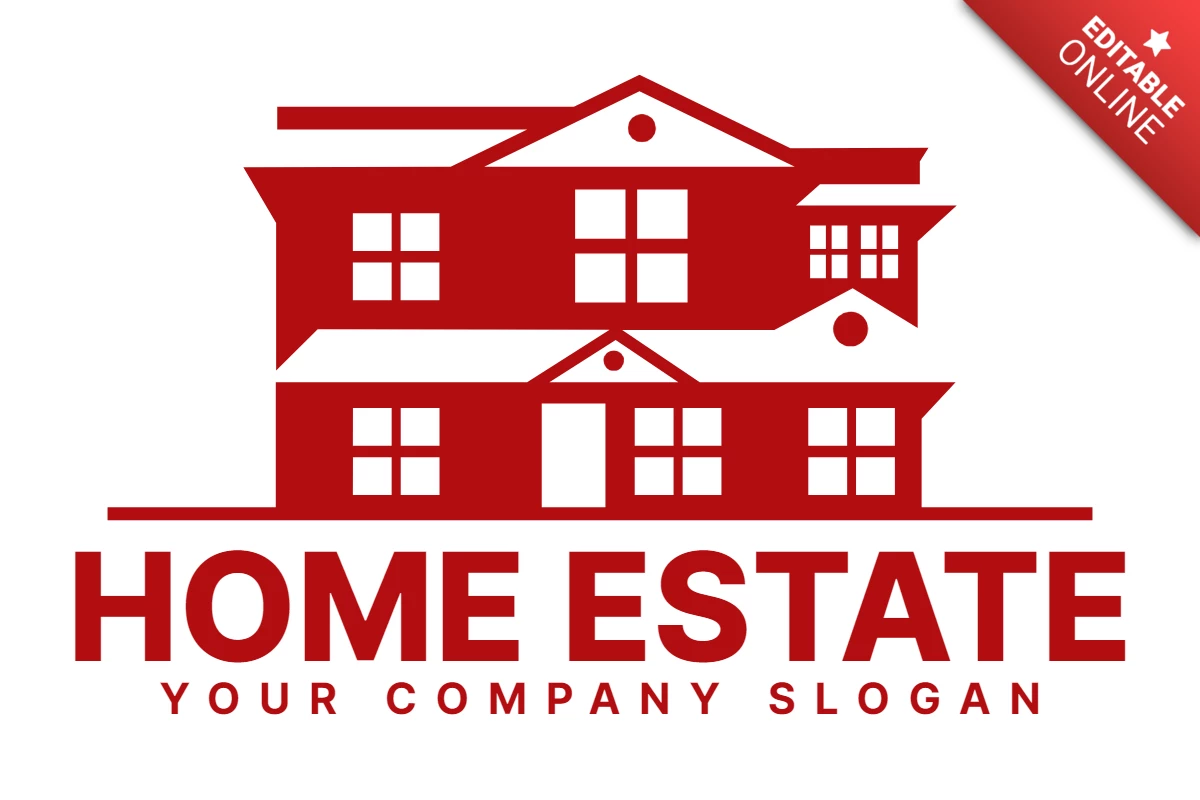 Immobilienunternehmen Logo Design Vorlage