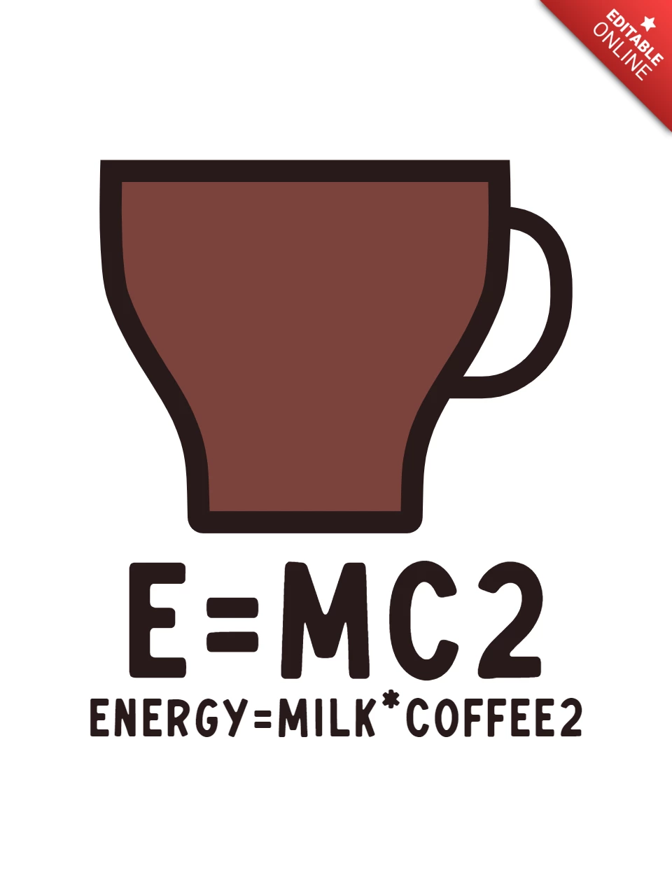 Design de modelo de camiseta com xícara de café