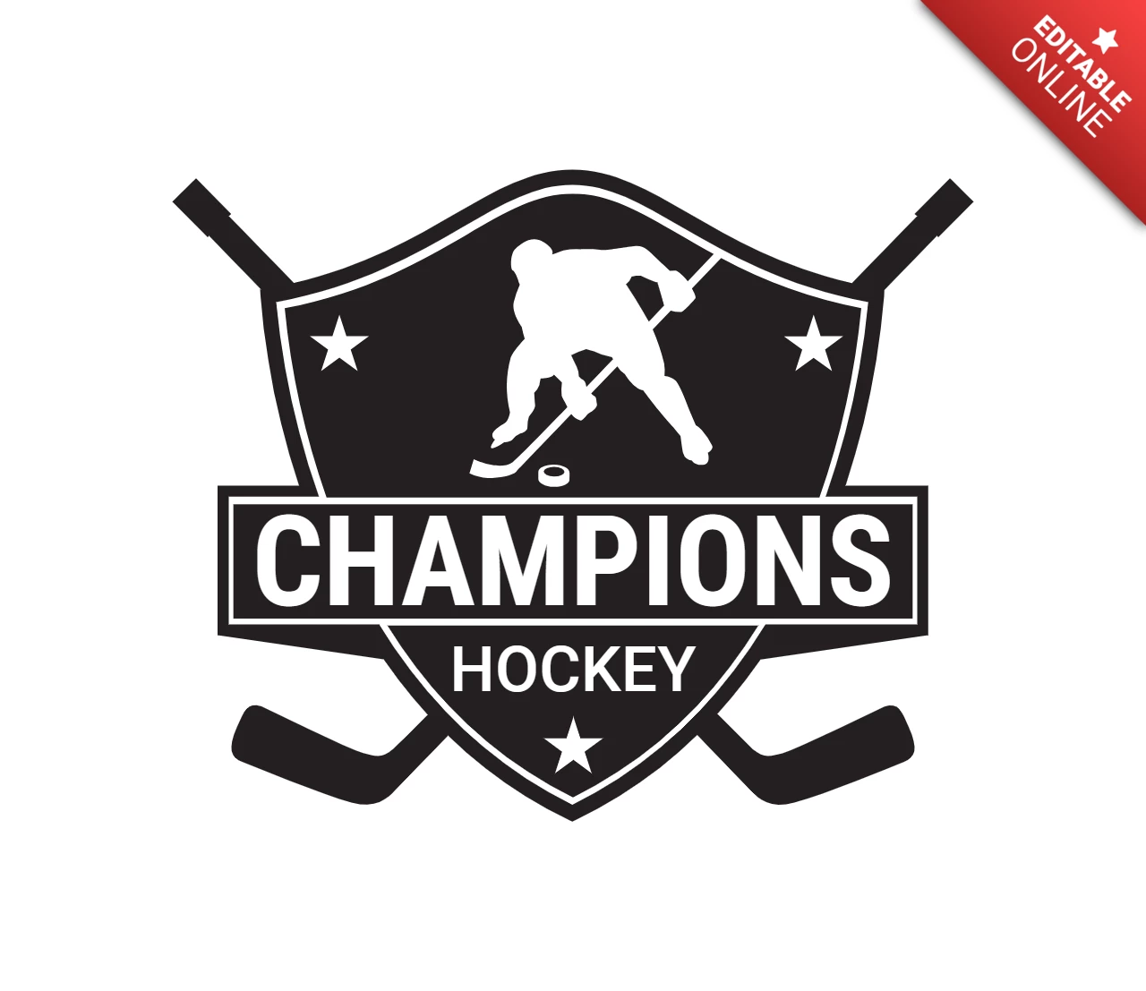 Hockey sport logo ontwerpsjabloon