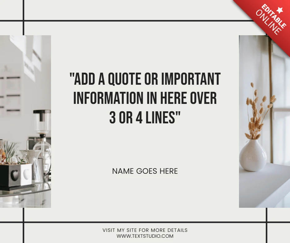Customizable Template for Quotes and Key Information Post Design