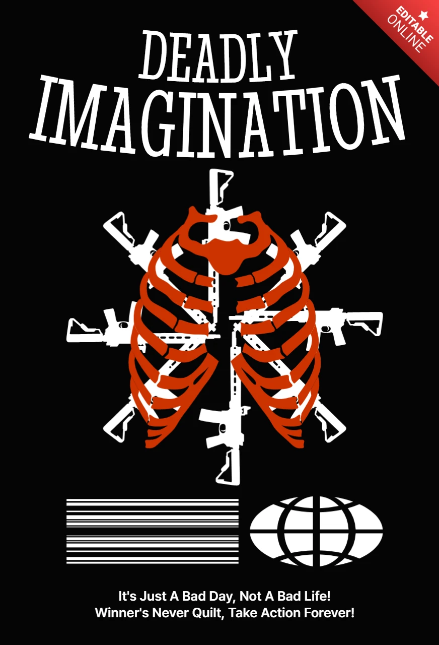 Deadly Imagination Graphic Template for Apparel Design