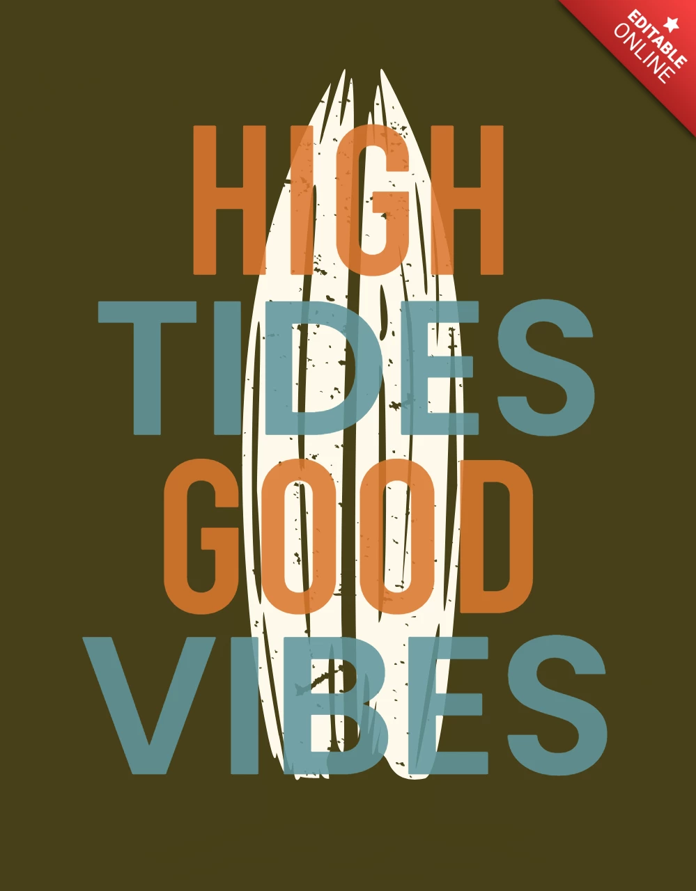 Modello di design t-shirt vintage tavola da surf