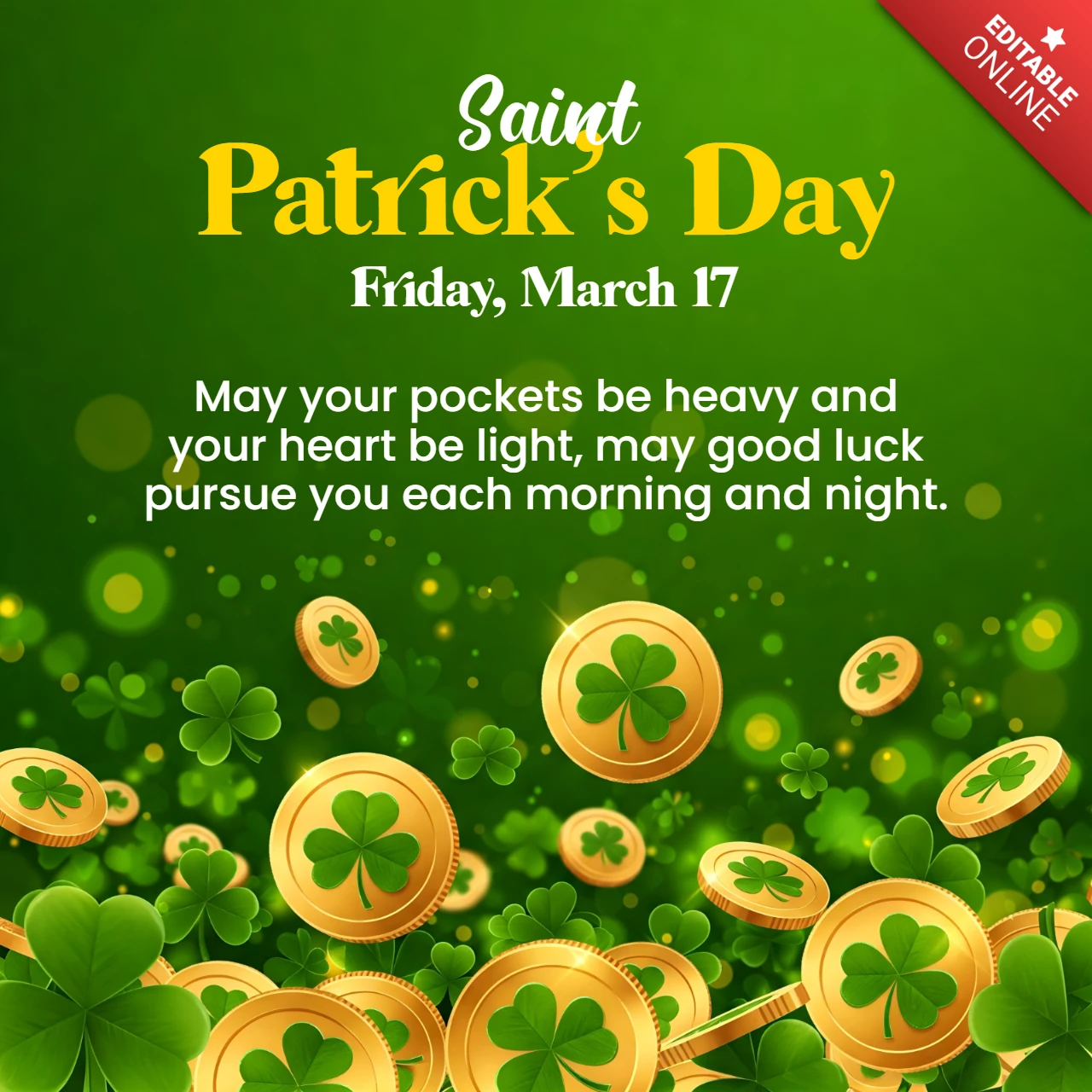 Modèle de célébration de la Saint Patrick pour les événements festifs