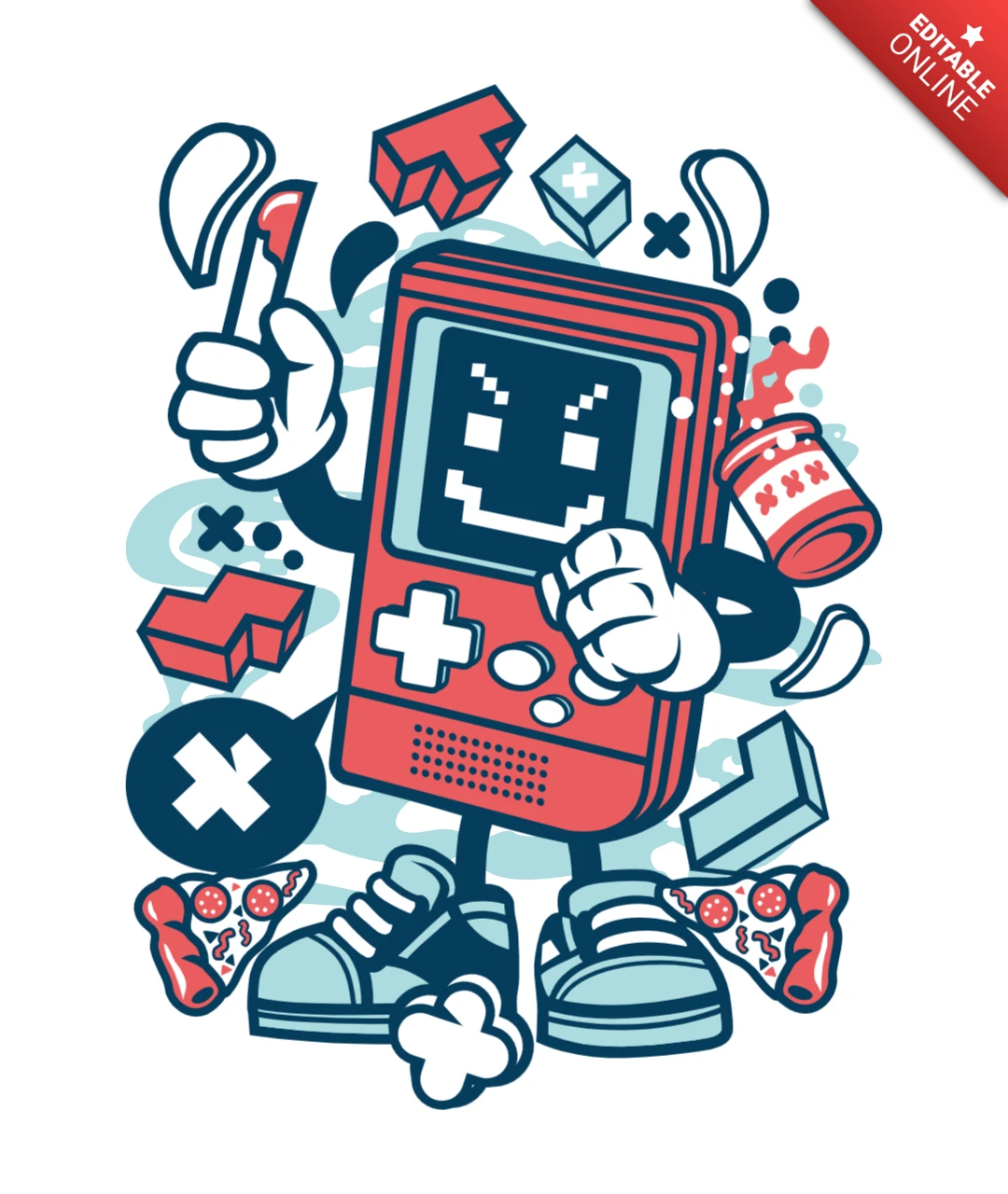 La console Gameboy est un personnage de bande dessinée qui n'a rien à voir avec le jeu
