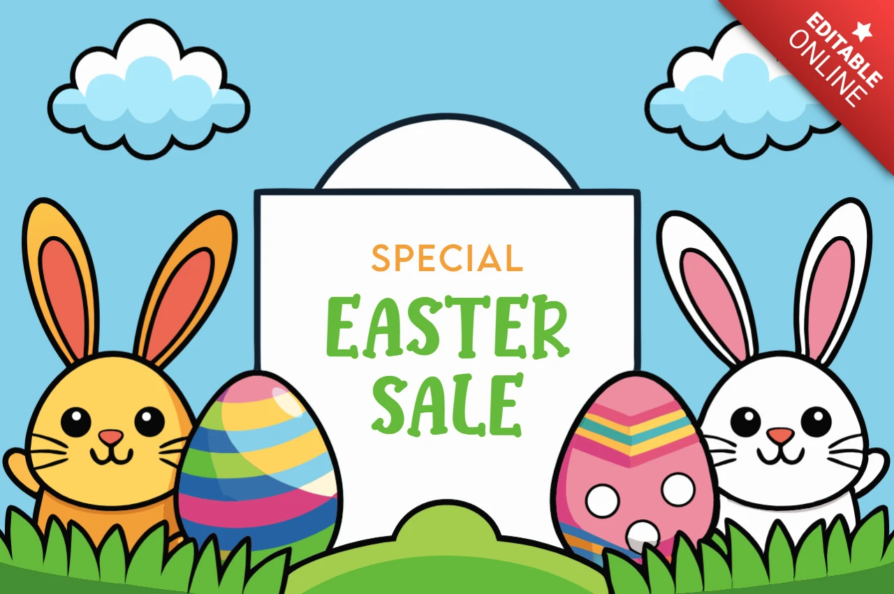 Modèle de vente de Pâques coloré pour les promotions festives