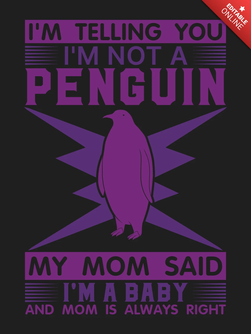 Speelse pinguïn ontwerpsjabloon: leuke en eigenzinnige grafische stijl