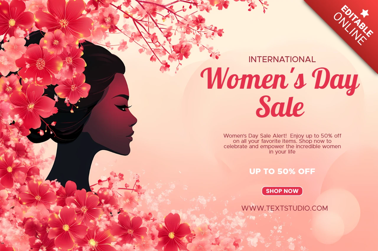 Mindfulness International Women's Day Sale Template in Soft Colors Design
