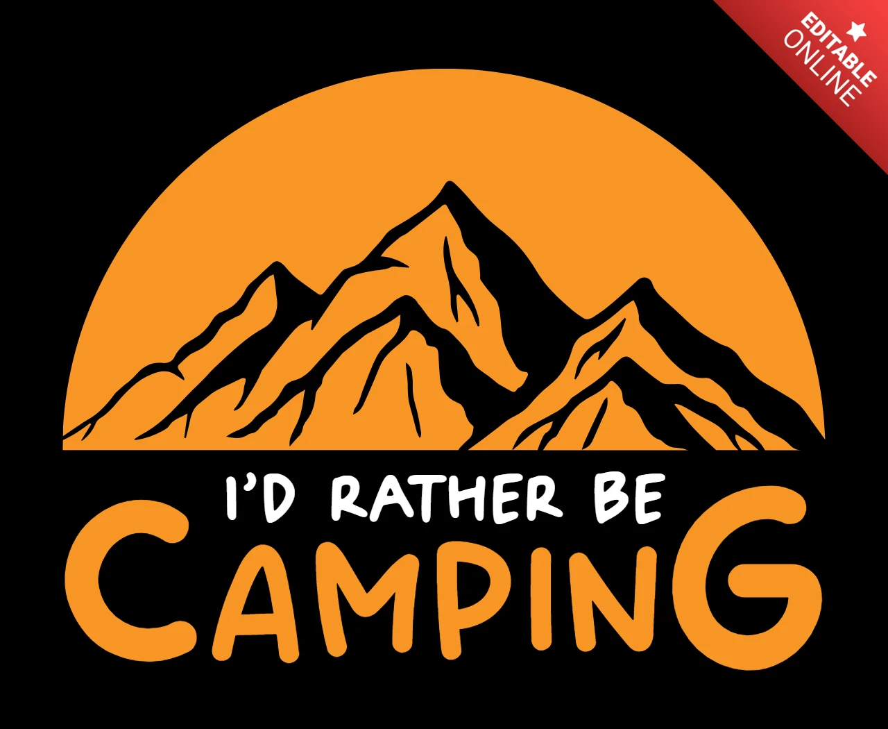 Eu preferiria estar acampando com um modelo de camiseta