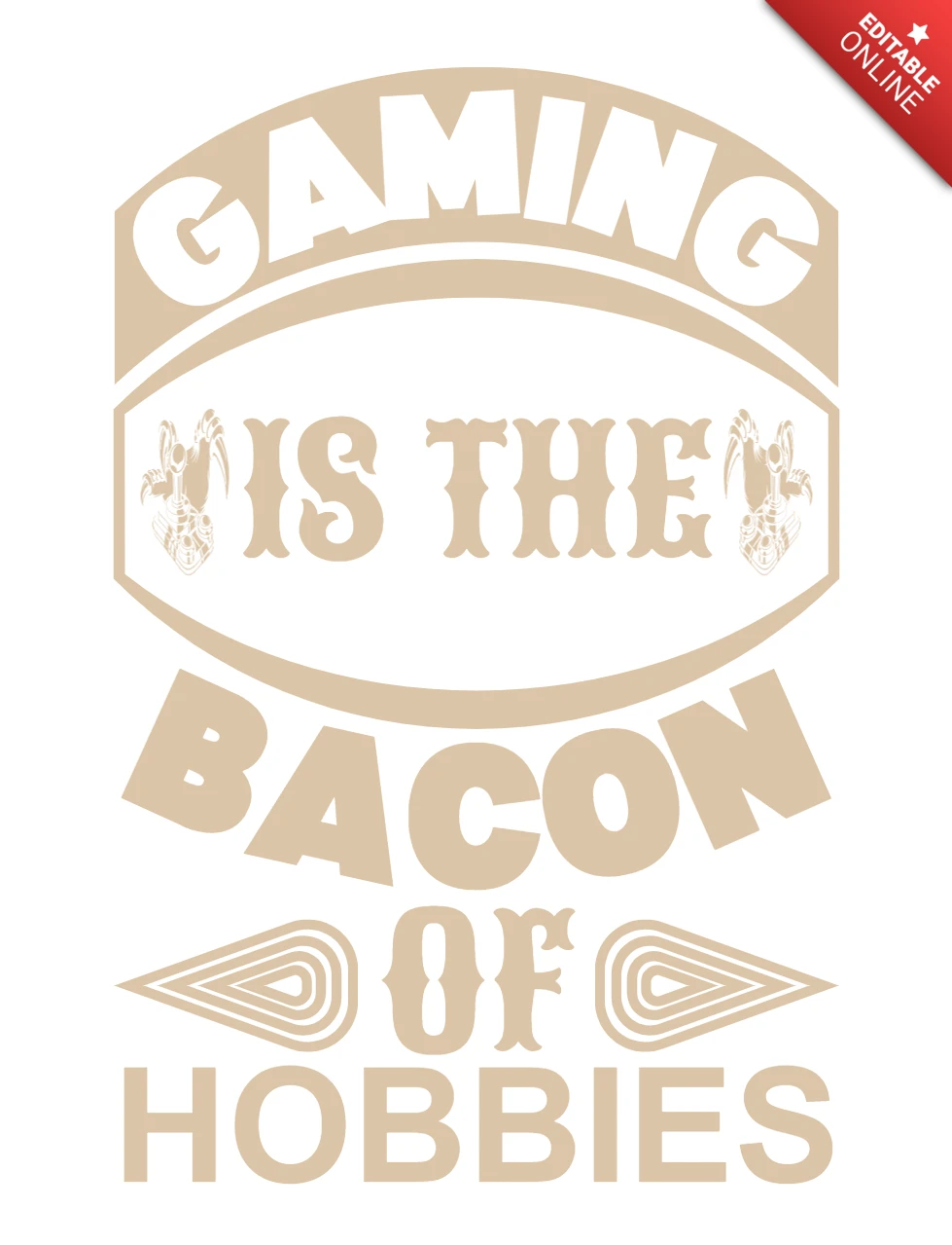 Retro-Typografie-Designvorlage: "Gaming ist der Speck der Hobbys"