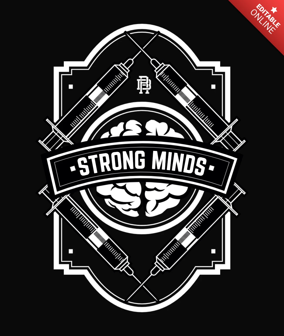 Starke köpfe t-shirt design vorlage