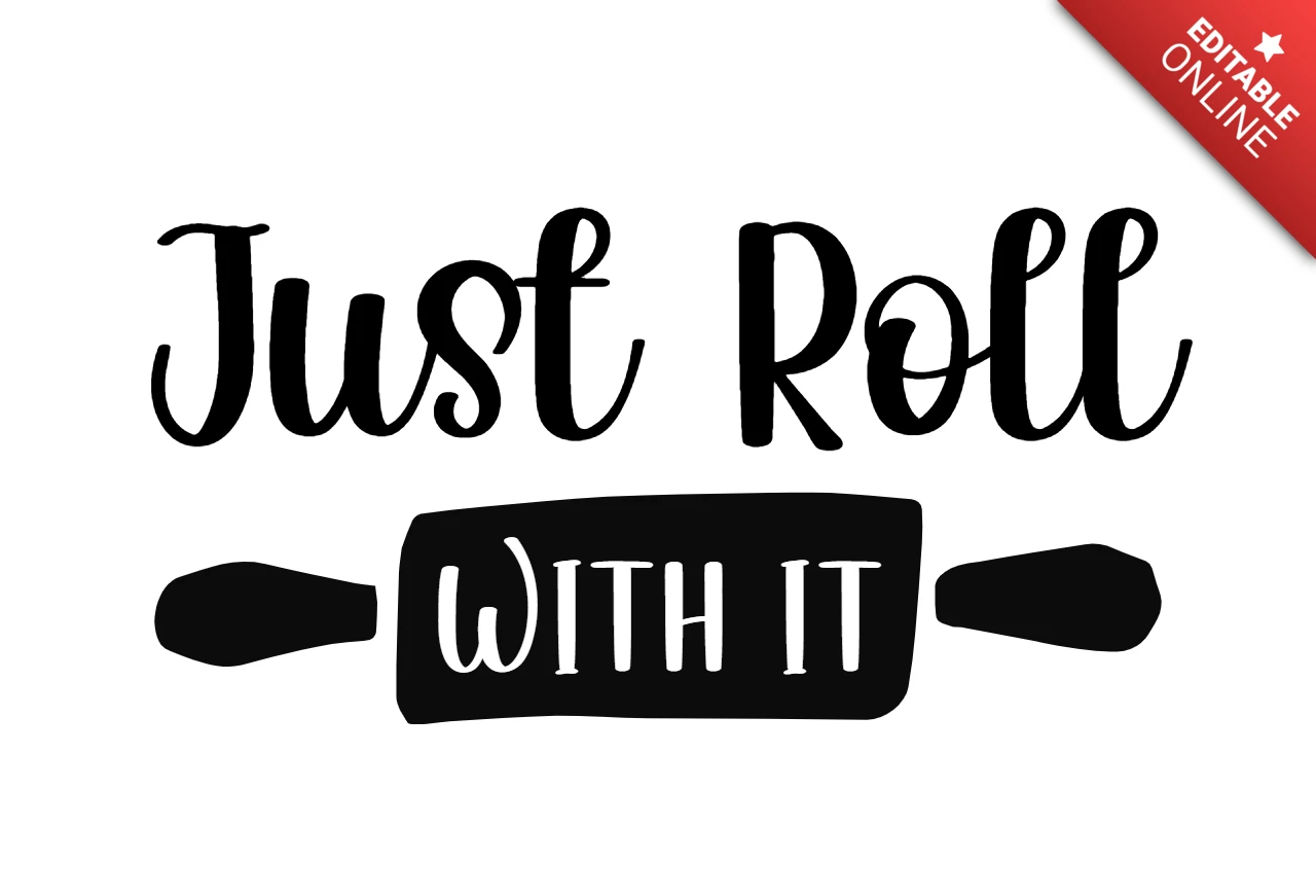 Modelo de design de camiseta "Just roll baking