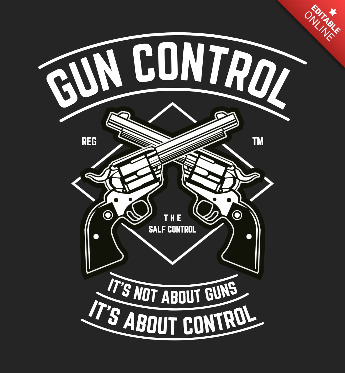 Waffenkontrolle t-shirt design vorlage