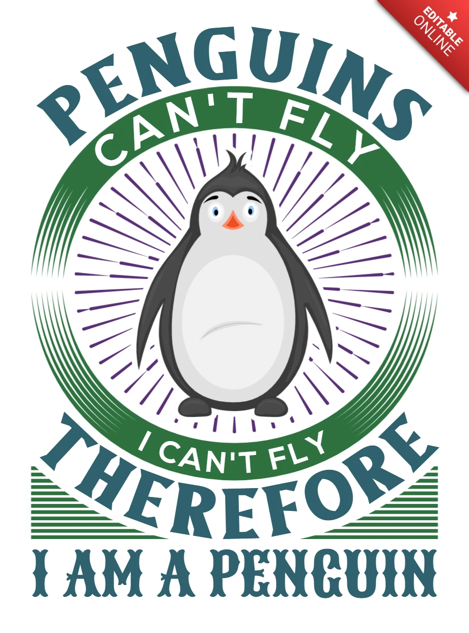 Playful Penguin Design Template for Fun and Quirky Projects