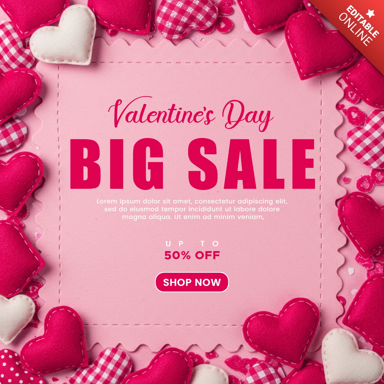 Modello di vendita di San Valentino per promozioni
