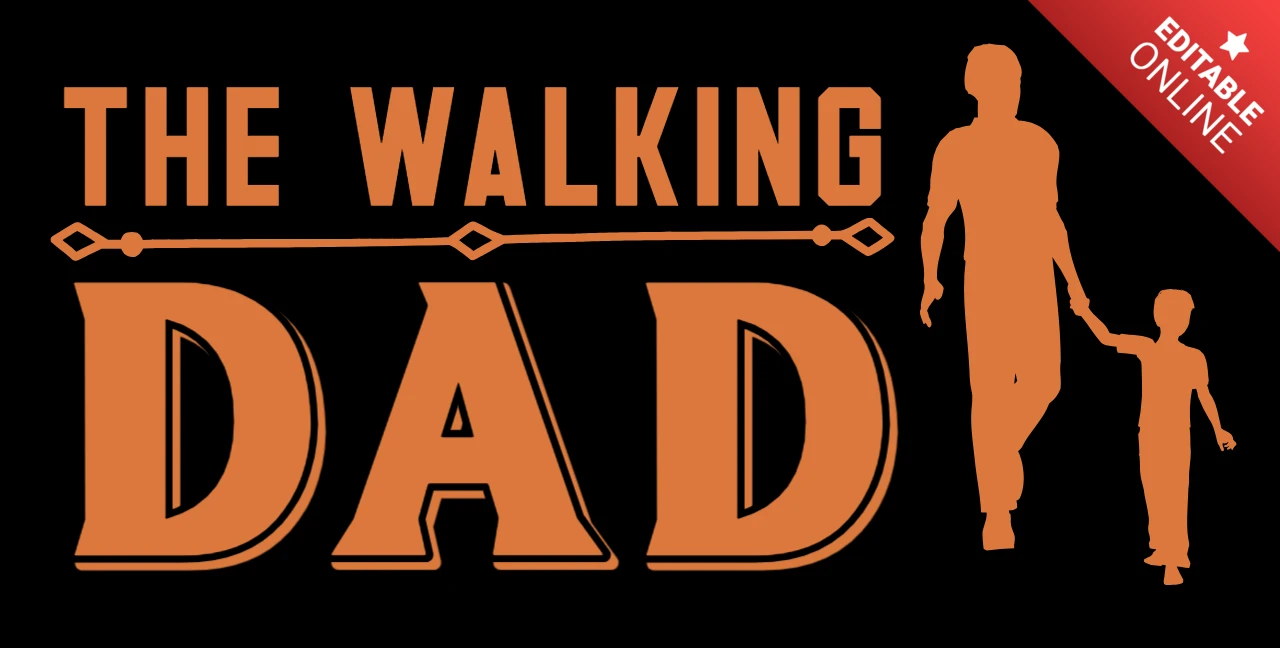 Modèle de conception de vêtements personnalisables de style vintage pour Walking dad
